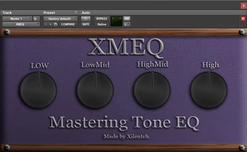 XMEQ Mastering Tone EQ