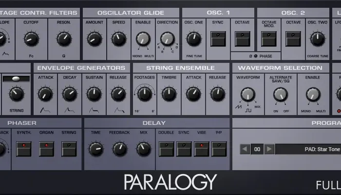 Paralogy (Analog Paraphonic Synthesizer) v1.0 WiN MAC