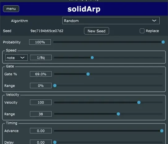 solidArp (Random Arpeggiator) v0.3.0 WiN Mac Linux