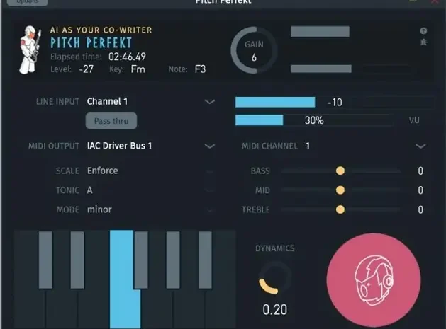 Pitch Perfekt (Voice-To-MiDi Using AI) v1.5.0 WiN MAC